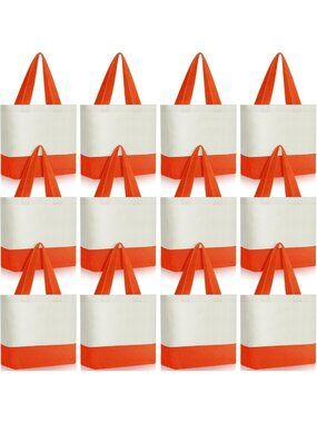 12 Pcs Mini Canvas Tote Bags - Reusable Grocery Cloth for DIY Crafts & Gifts
